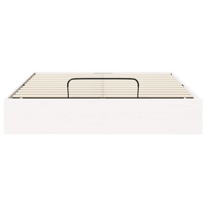 vidaXL Ottoman Bed Frame with Storage White 120 x 190 cm