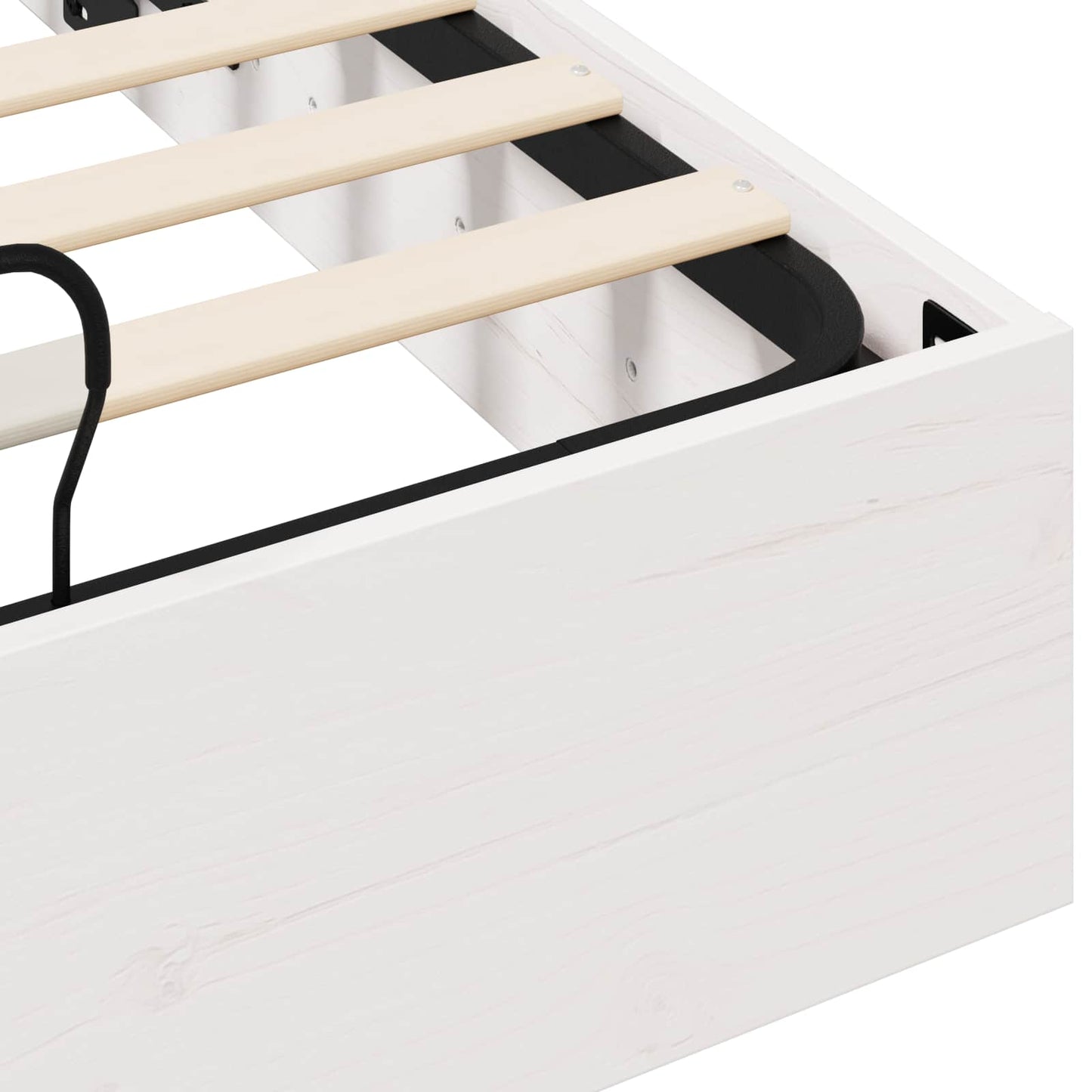 vidaXL Ottoman Bed Frame with Storage White 135 x 190 cm