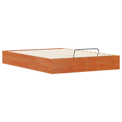 vidaXL Ottoman Bed Frame with Storage Wax Brown 150 x 200 cm