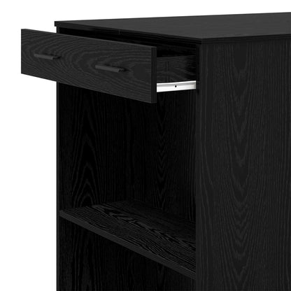 vidaXL Bar Table 102 x 70 x 103.5 cm Engineered Wood Black Oak