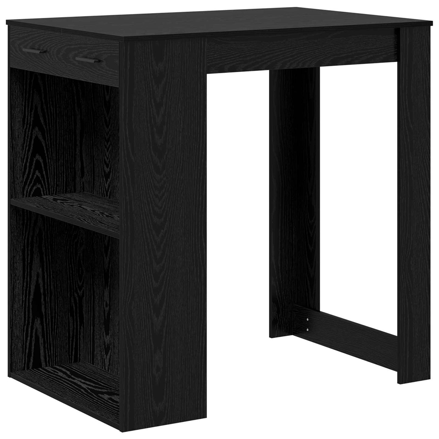 vidaXL Bar Table 102 x 70 x 103.5 cm Engineered Wood Black Oak