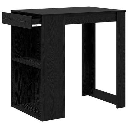 vidaXL Bar Table 102 x 70 x 103.5 cm Engineered Wood Black Oak