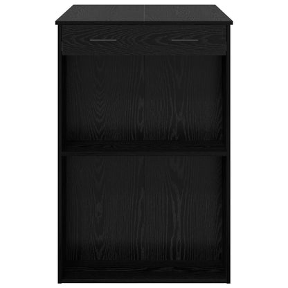 vidaXL Bar Table 102 x 70 x 103.5 cm Engineered Wood Black Oak