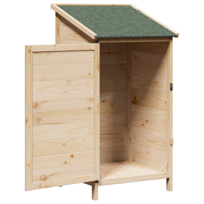 vidaXL Garden Shed with Roof Natural 59 x 56 x 113.5 cm Solid Fir Wood