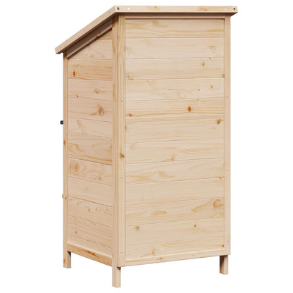 vidaXL Garden Shed with Roof Natural 59 x 56 x 113.5 cm Solid Fir Wood