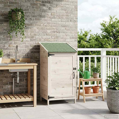 vidaXL Garden Shed with Roof White 59 x 56 x 113.5 cm Solid Fir Wood