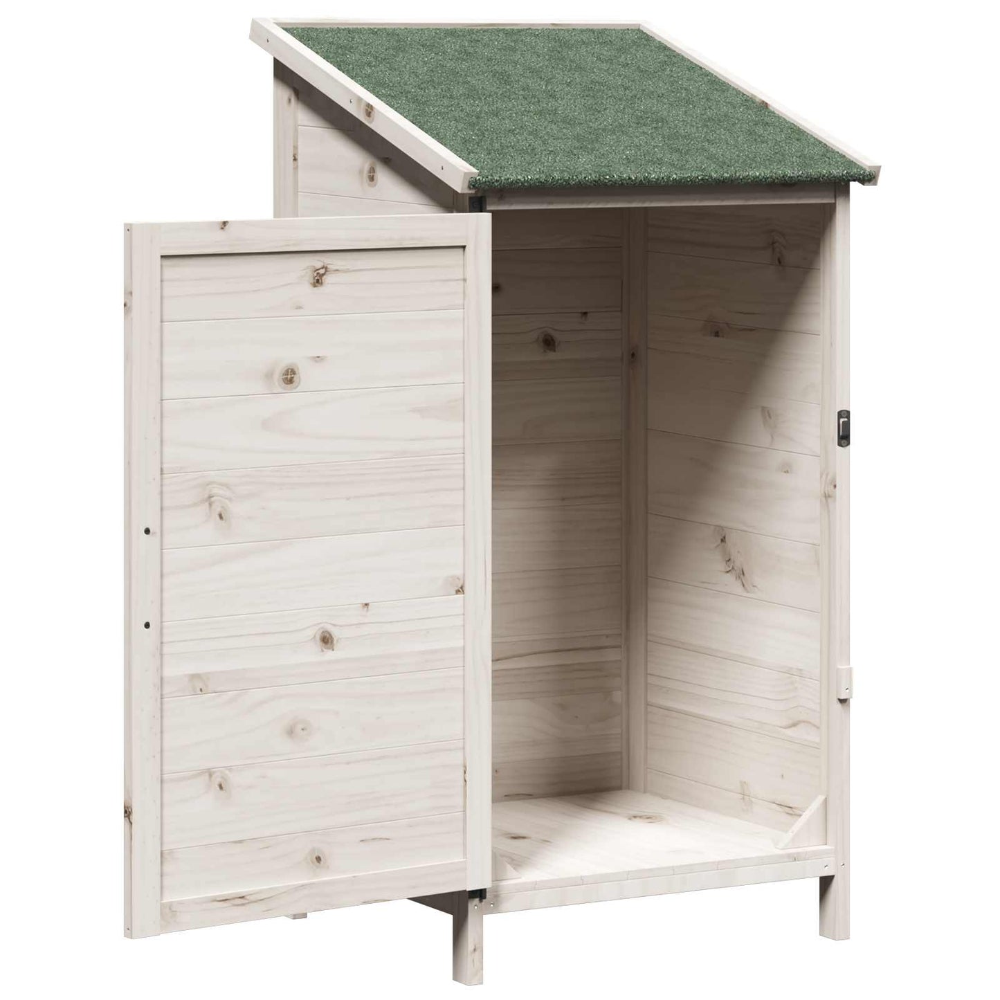 vidaXL Garden Shed with Roof White 59 x 56 x 113.5 cm Solid Fir Wood