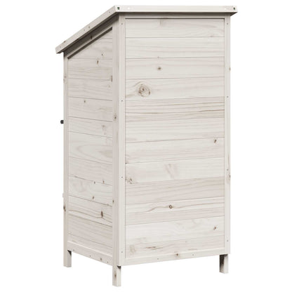 vidaXL Garden Shed with Roof White 59 x 56 x 113.5 cm Solid Fir Wood