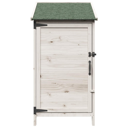 vidaXL Garden Shed with Roof White 59 x 56 x 113.5 cm Solid Fir Wood