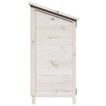 vidaXL Garden Shed with Roof White 59 x 56 x 113.5 cm Solid Fir Wood