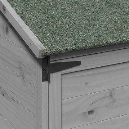 vidaXL Garden Shed with Roof Grey 59 x 56 x 113.5 cm Solid Fir Wood