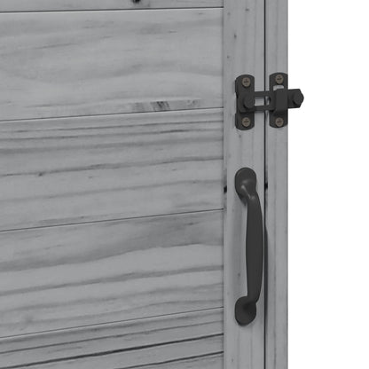 vidaXL Garden Shed with Roof Grey 59 x 56 x 113.5 cm Solid Fir Wood