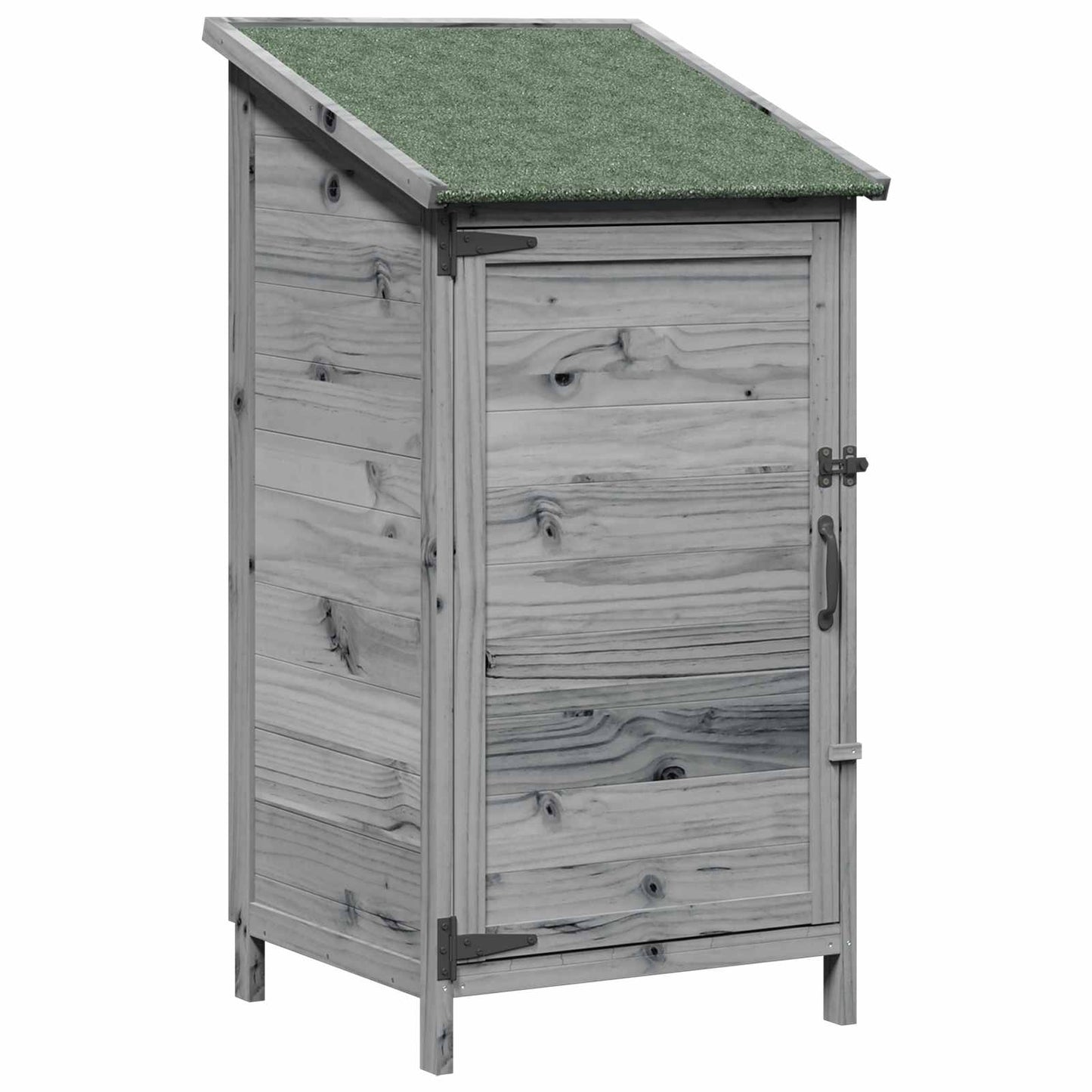 vidaXL Garden Shed with Roof Grey 59 x 56 x 113.5 cm Solid Fir Wood