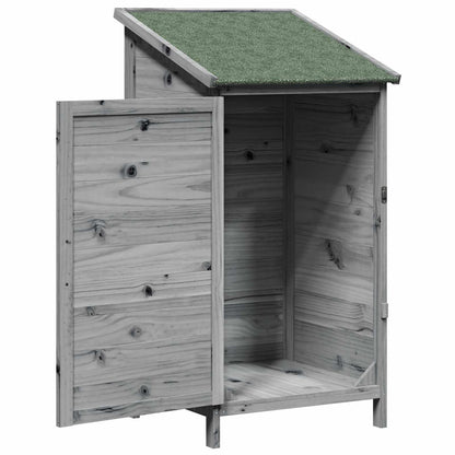 vidaXL Garden Shed with Roof Grey 59 x 56 x 113.5 cm Solid Fir Wood