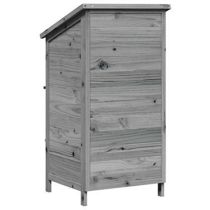 vidaXL Garden Shed with Roof Grey 59 x 56 x 113.5 cm Solid Fir Wood