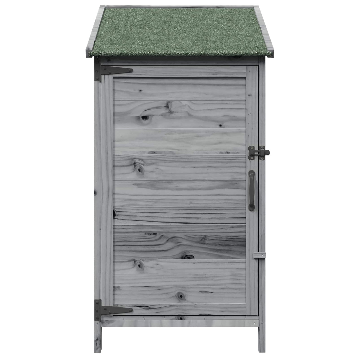 vidaXL Garden Shed with Roof Grey 59 x 56 x 113.5 cm Solid Fir Wood