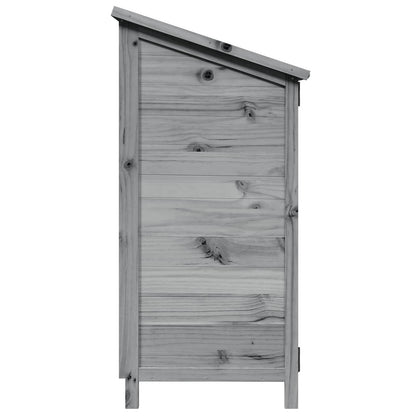 vidaXL Garden Shed with Roof Grey 59 x 56 x 113.5 cm Solid Fir Wood
