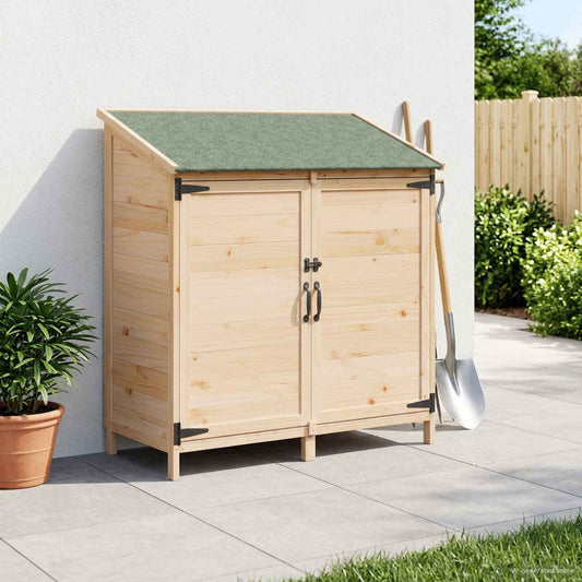 vidaXL Garden Shed Natural 106.5 x 56 x 113.5 cm Solid Fir Wood