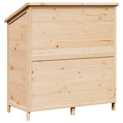 vidaXL Garden Shed Natural 106.5 x 56 x 113.5 cm Solid Fir Wood