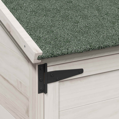 vidaXL Garden Shed White 106.5 x 56 x 113.5 cm Solid Fir Wood