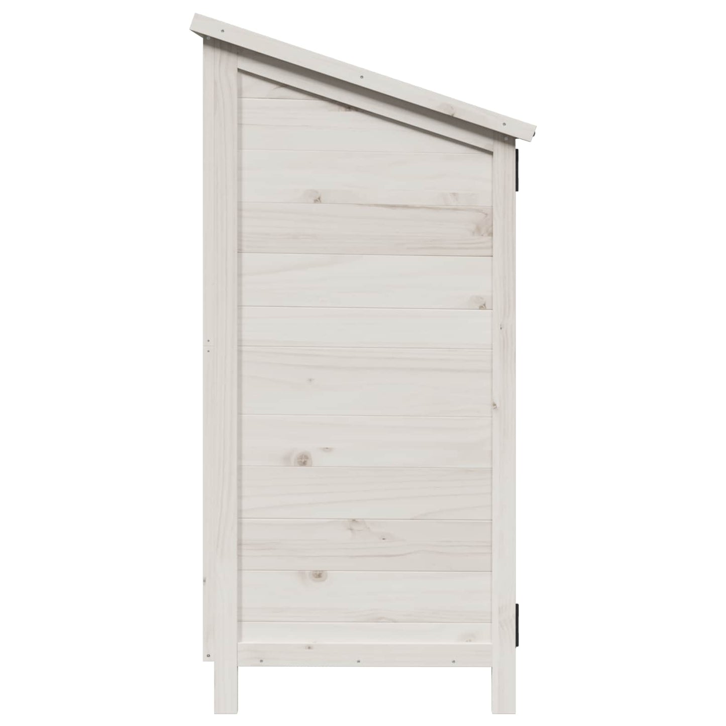 vidaXL Garden Shed White 106.5 x 56 x 113.5 cm Solid Fir Wood