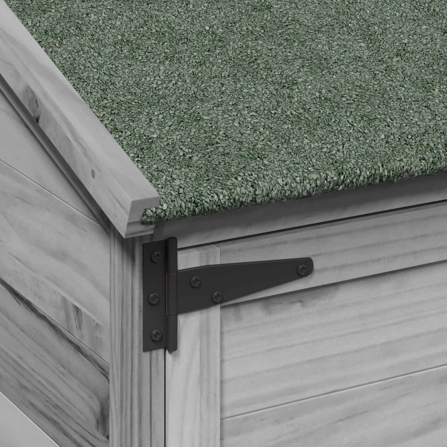 vidaXL Garden Shed with Roof Grey 106.5 x 56 x 113.5 cm Solid Fir Wood