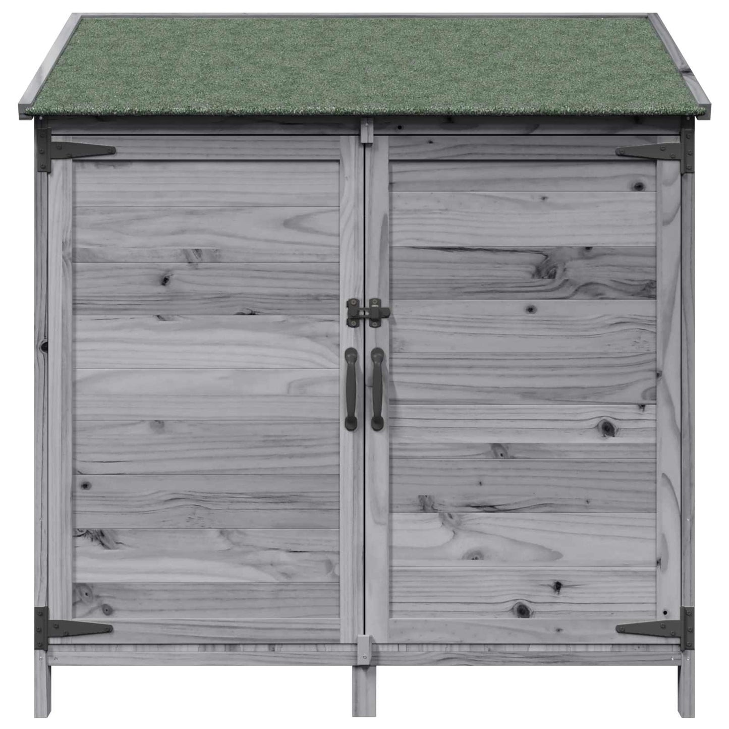 vidaXL Garden Shed with Roof Grey 106.5 x 56 x 113.5 cm Solid Fir Wood