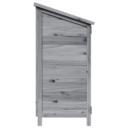 vidaXL Garden Shed with Roof Grey 106.5 x 56 x 113.5 cm Solid Fir Wood