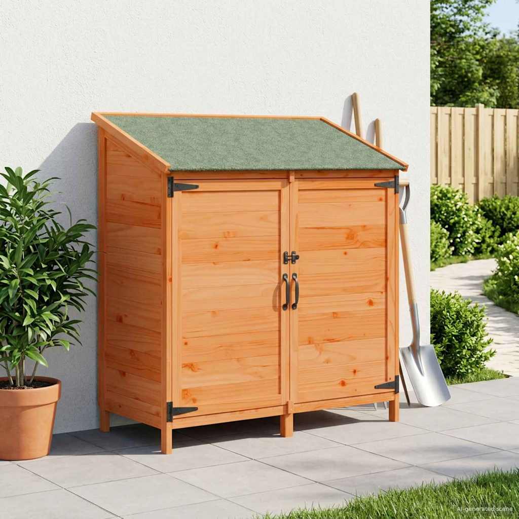 vidaXL Garden Shed Brown 106.5 x 56 x 113.5 cm Solid Fir Wood