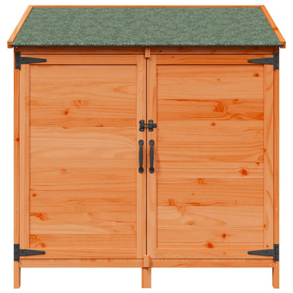 vidaXL Garden Shed Brown 106.5 x 56 x 113.5 cm Solid Fir Wood