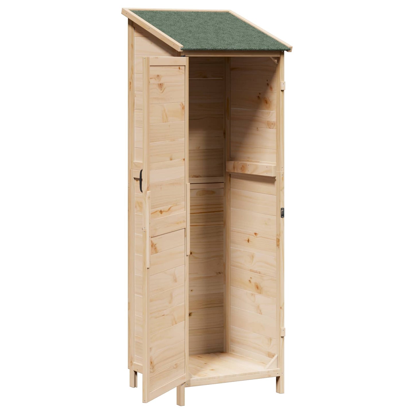 vidaXL Garden Shed Natural 59.5 x 56 x 176.5 cm Solid Fir Wood