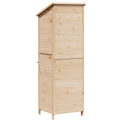 vidaXL Garden Shed Natural 59.5 x 56 x 176.5 cm Solid Fir Wood