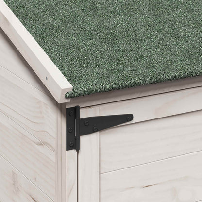 vidaXL Garden Shed with Roof White 59.5 x 56 x 176.5 cm Solid Fir Wood