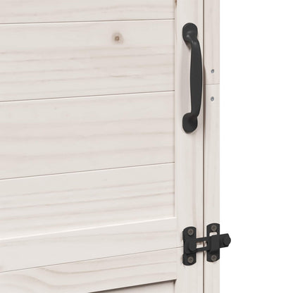 vidaXL Garden Shed with Roof White 59.5 x 56 x 176.5 cm Solid Fir Wood
