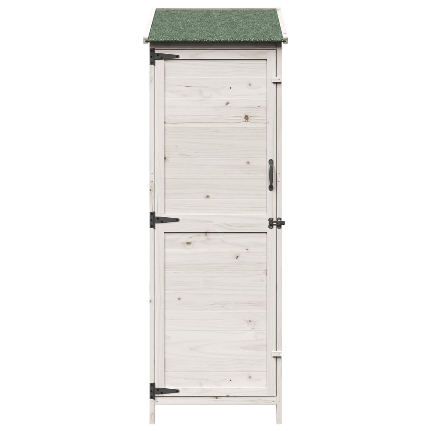 vidaXL Garden Shed with Roof White 59.5 x 56 x 176.5 cm Solid Fir Wood