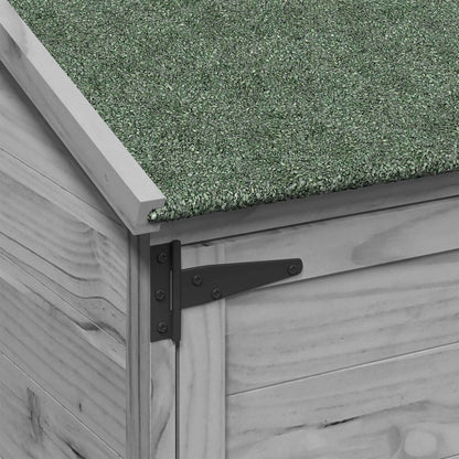 vidaXL Garden Shed with Roof Grey 59.5 x 56 x 176.5 cm Solid Fir Wood