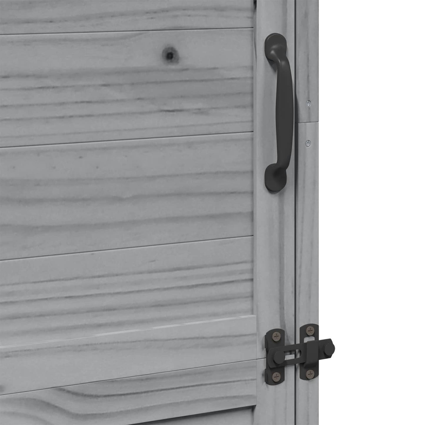 vidaXL Garden Shed with Roof Grey 59.5 x 56 x 176.5 cm Solid Fir Wood