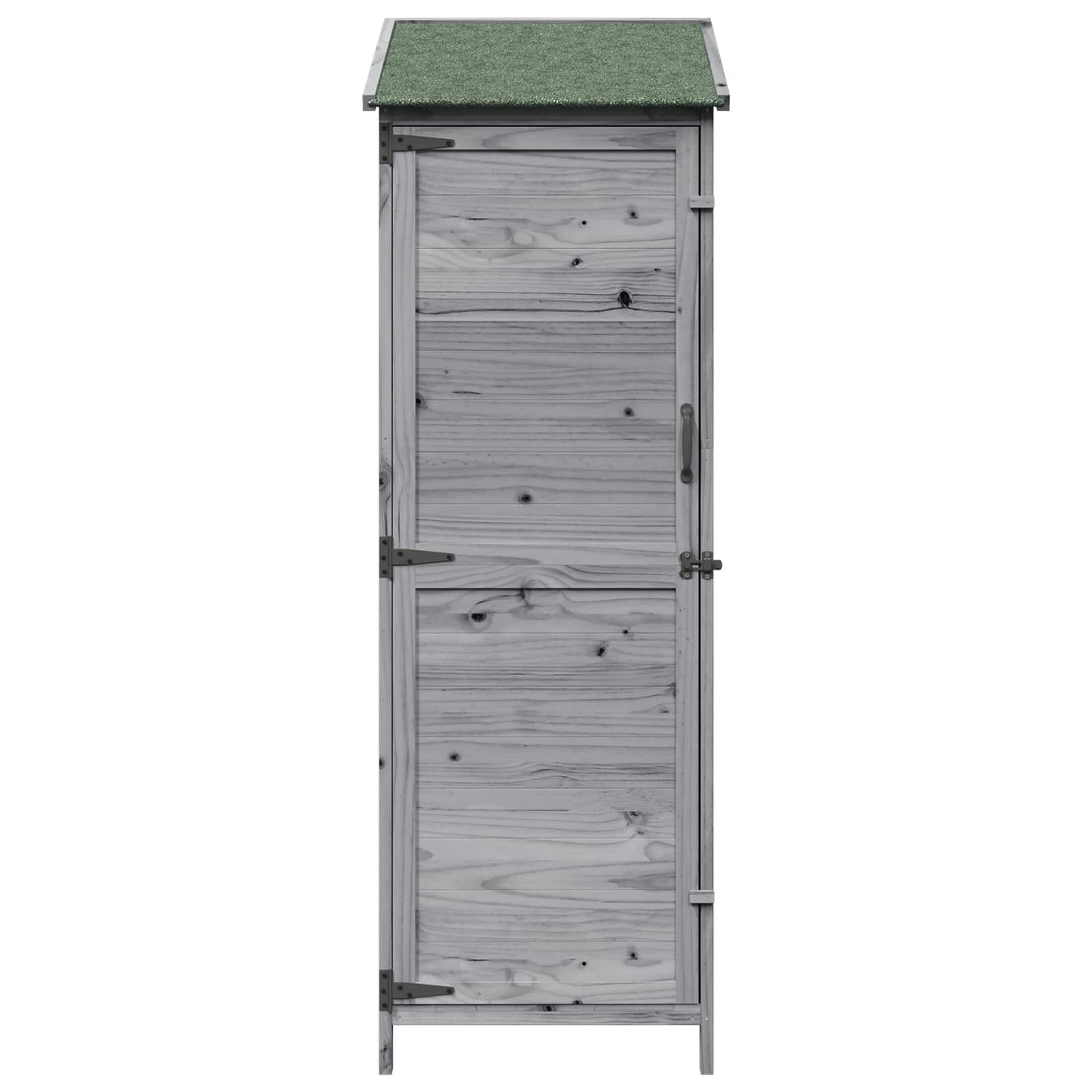 vidaXL Garden Shed with Roof Grey 59.5 x 56 x 176.5 cm Solid Fir Wood