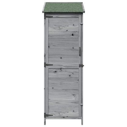 vidaXL Garden Shed with Roof Grey 59.5 x 56 x 176.5 cm Solid Fir Wood