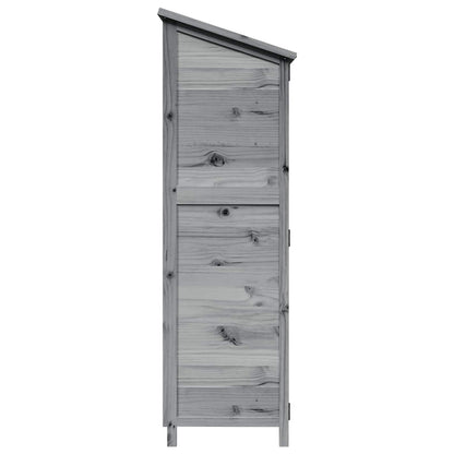 vidaXL Garden Shed with Roof Grey 59.5 x 56 x 176.5 cm Solid Fir Wood