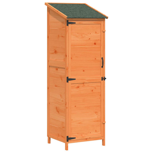 vidaXL Garden Shed with Roof Brown 59.5 x 56 x 176.5 cm Solid Fir Wood