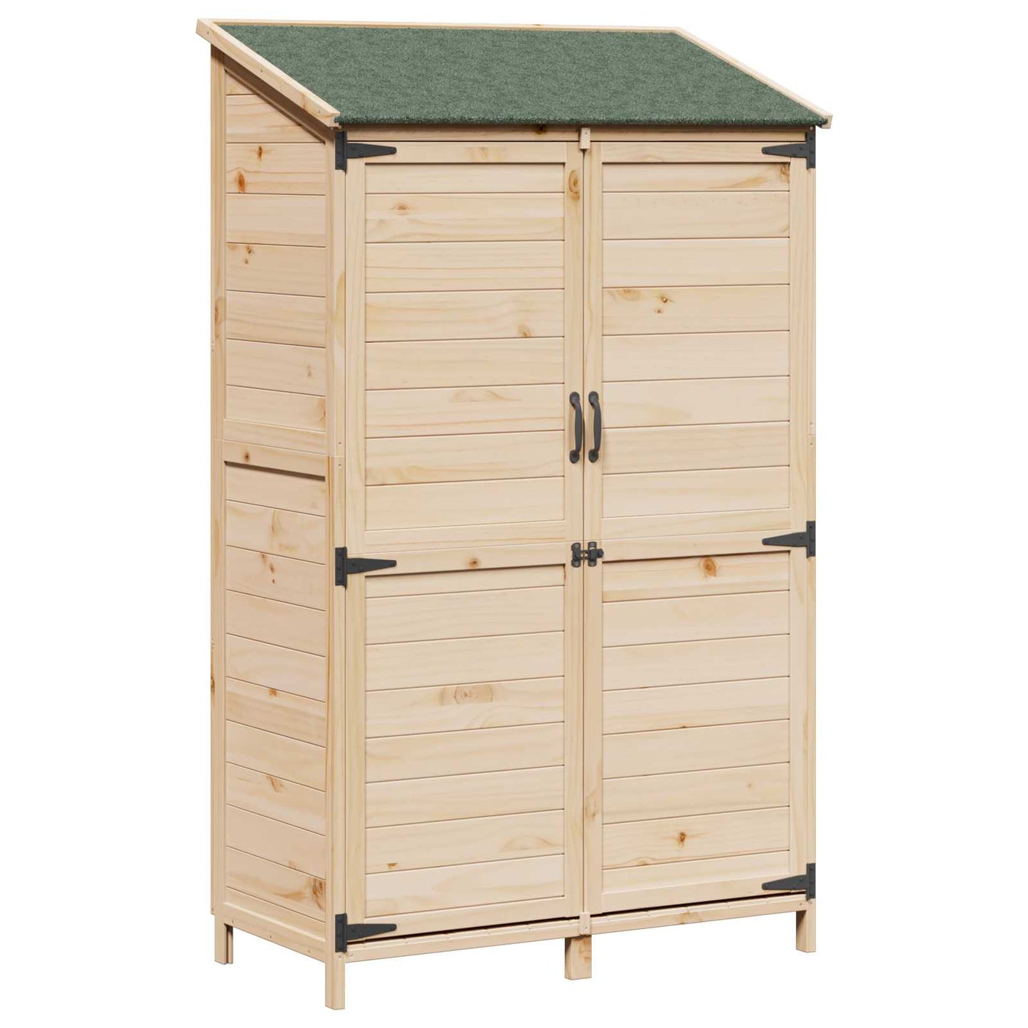 vidaXL Garden Shed Natural 106.5 x 56 x 176 cm Solid Fir Wood
