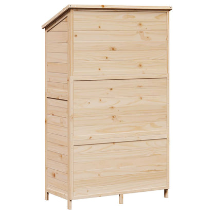 vidaXL Garden Shed Natural 106.5 x 56 x 176 cm Solid Fir Wood