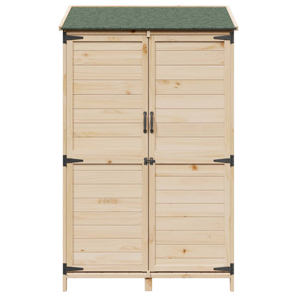vidaXL Garden Shed Natural 106.5 x 56 x 176 cm Solid Fir Wood