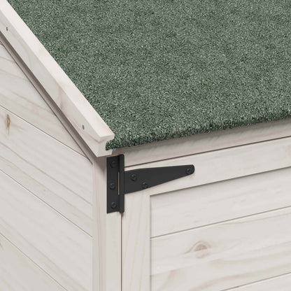 vidaXL Garden Shed with Roof White 106.5 x 56 x 176 cm Solid Fir Wood