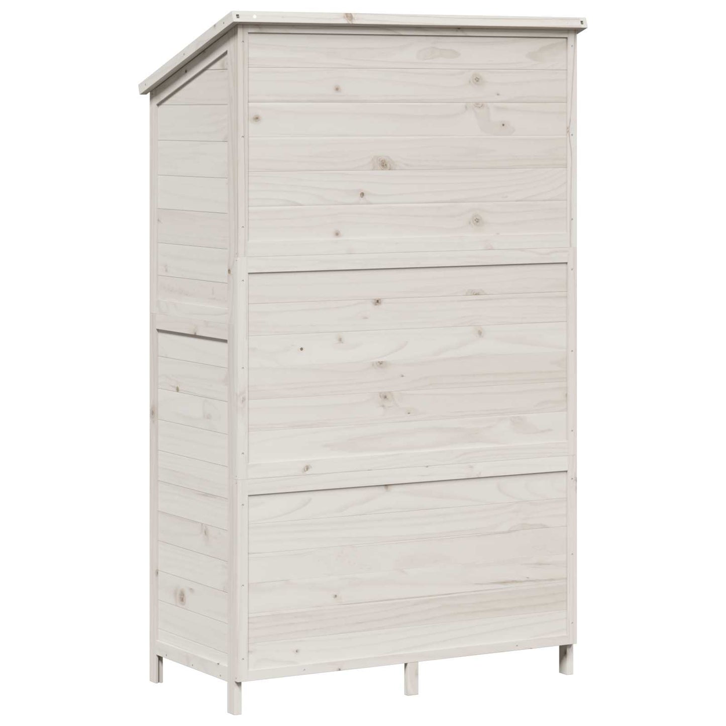vidaXL Garden Shed with Roof White 106.5 x 56 x 176 cm Solid Fir Wood