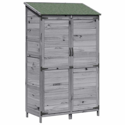 vidaXL Garden Shed Grey 106.5 x 56 x 176 cm Engineered Wood