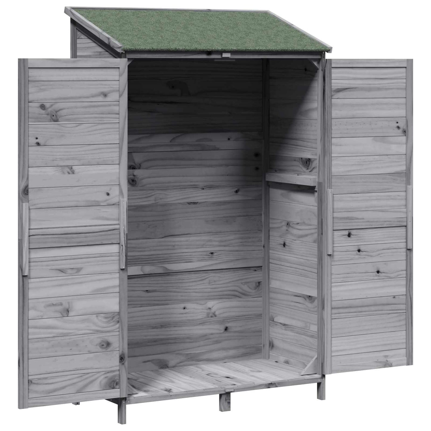 vidaXL Garden Shed Grey 106.5 x 56 x 176 cm Engineered Wood