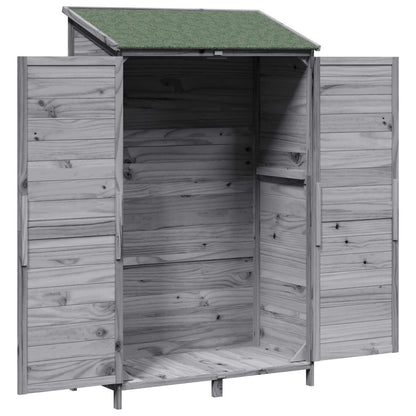 vidaXL Garden Shed Grey 106.5 x 56 x 176 cm Engineered Wood