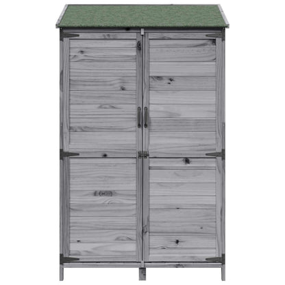 vidaXL Garden Shed Grey 106.5 x 56 x 176 cm Engineered Wood